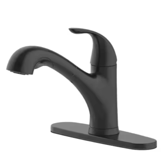 Glacier Bay 1008 664 473 Market Single-Handle Pull-Out Sprayer Kitchen Faucet in Matte Black