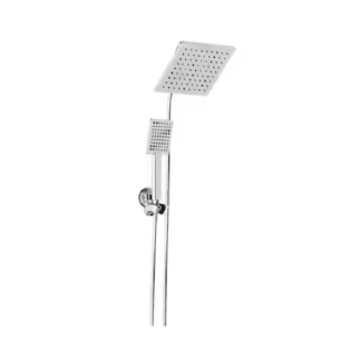 Glacier Bay (1009 257 515) Modern 1-Spray 7.9 in. Dual Tub Wall Mount Fixed and Handheld Shower Heads 1.8 GPM in Polished Chrome