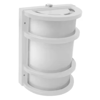 Commercial Electric 73702/WH/HD 60-Watt Equivalent Integrated LED White Dusk to Dawn Photocell Sensor Half Moon Security Outdoor Wall Pack Light 5000K