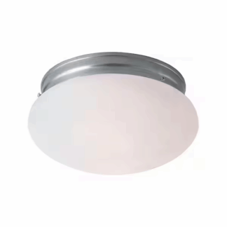Bel Air Lighting 3621 BN Dash 10 in. 2-Light Brushed Nickel Flush Mount Ceiling Light Fixture with Marbleized Glass