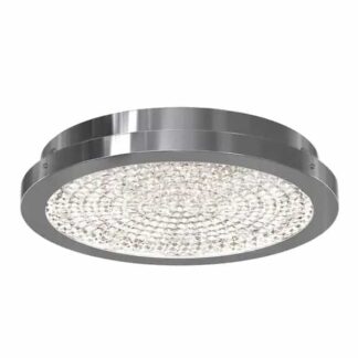 Artika CLGL-HD1 Glam 13.5 in. 1-Light Chrome Modern LED Flush Mount Ceiling Light for Kitchen Dining Room