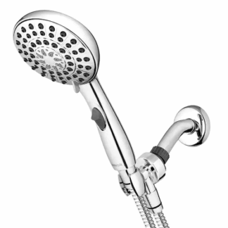 Waterpik VMH-663ME 6-Spray 4.8 in. Single Wall Mount Handheld Adjustable Shower Head in Chrome