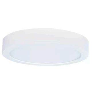 Bulbrite 773152 5.5 in. White Square Flush Mount Ceiling Light with Plastic Shade, Dimmable 2700K Warm White Light Bulb Included 1-Pack
