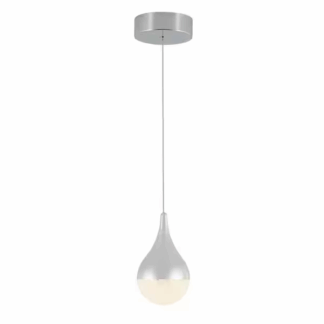 Artika PDT-1GL-RN Glitzer 6.5-Watt 1 Light Chrome Modern Integrated LED Mini Pendant Light Fixture for Kitchen Island