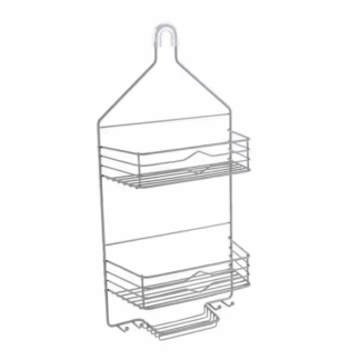 M MODA at home enterprises ltd. 305906-GRY Jacob 21.2 in. x 10.75 in. Over-the-Shower Caddy in Grey