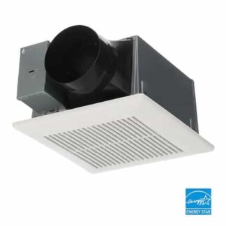 Panasonic RG-M79A Whisper Mighty Pick-A-Flow 70/90 CFM Ceiling/Wall Bathroom Exhaust Fan, Energy Star with 9 in. x 9 in. Grille Footprint