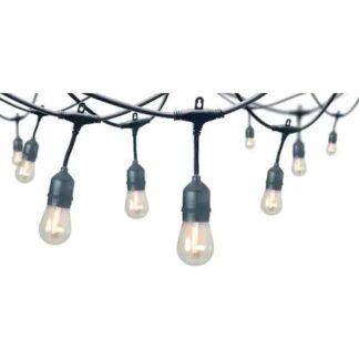 Hampton Bay 10366 12-Light Indoor/Outdoor 24 ft. String Light with S14 Single Filament LED Bulbs