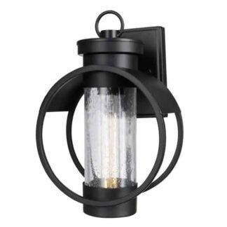 Globe Electric 44306 Balvin 1-Light Black Outdoor Wall Lantern Sconce