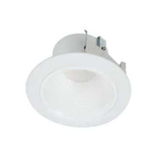 Halo RLD4069301EWHR RL 4 in. White Integrated LED Recessed Ceiling Light Retrofit Trim at 3000K Soft White, Deep Baffle for Low Glare