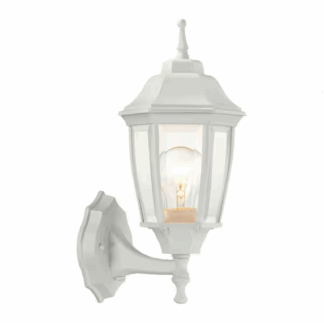 Hampton Bay G14796-WH 14.37 in. White Dusk to Dawn Decorative Outdoor Wall Lantern Sconce Light