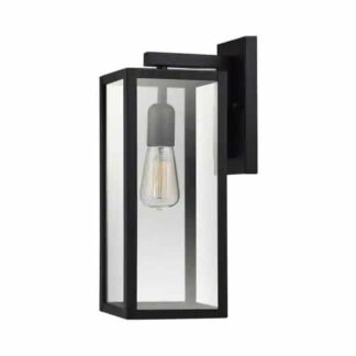 Globe Electric 44314 Hurley 1-Light Black Outdoor Wall Lantern Sconce