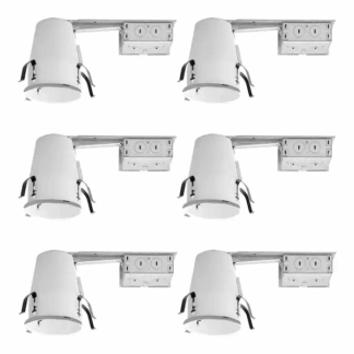 Halo H99RTAT-6PK H99 4 in. Steel Recessed Lighting Housing for Remodel Ceiling, No Insulation Contact, Air-Tite (6-Pack)