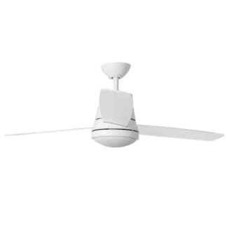 Hampton Bay SW19151R MWH Caprice 52 in. Integrated LED Indoor Matte White Ceiling Fan with Light Kit and Remote Control