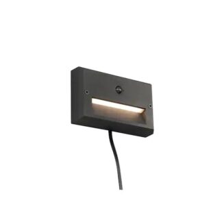 Hampton Bay PNB000003-03 Low Voltage Black Motion Sensing Integrated LED Stair Light with Frosted Acrylic Lens