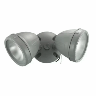 Commercial Electric SPTM2-2803 28-Watt, 2200-Lumen Metal LED Dual Spot Light, Gray