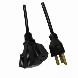 HDX SJTW163100BLPB 100 ft. 16/3 Light Duty Indoor/Outdoor Extension Cord with Multiple Outlet Triple Tap End, Black