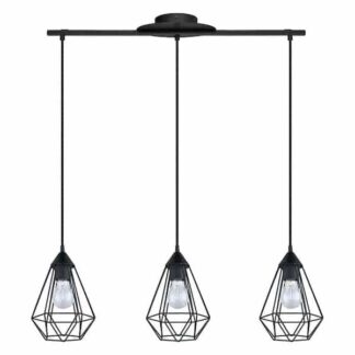 Eglo 94189A Tarbes 3-Light Matte Black Linear Pendant