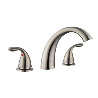 Glacier Bay (816 117) Builders 2-Handle Deck-Mount Roman Tub Faucet in Brushed Nickel