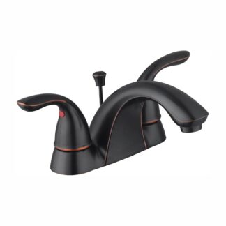 Glacier Bay Builders 793 878 4 in. Centerset 2-Handle Low-Arc Bathroom Faucet in Bronze