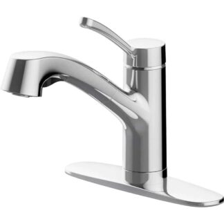 Glacier Bay 1005 657 446 McKenna Single-Handle Pull-Out Sprayer Kitchen Faucet in Chrome with TurboSpray and Fastmount
