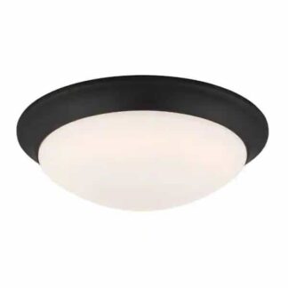 Hampton Bay HB1022C-5CCT-34 11 in. Stetson 1-Light Satin Bronze LED Selectable CCT Ceiling Light Flush Mount