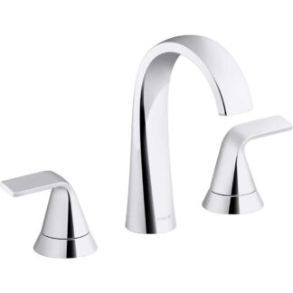 Kohler Cursiva R30579-4D-CP 8 in. Widespread 2-Handle Bathroom Faucet in Polished Chrome