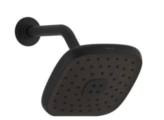KOHLER Fordra R27513-G-BL 3-Spray Patterns 6.817 in. Wall Mount Fixed Shower Head in Matte Black