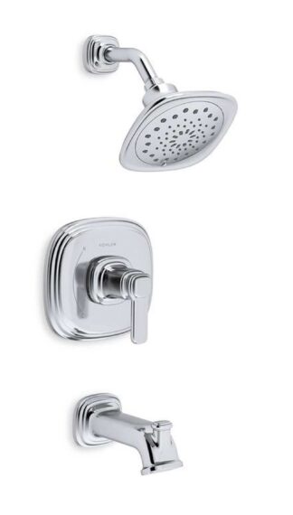 Kohler Numista K-R26586-4G-CP Single Handle 3 Spray Wall Mount Tub and Shower Faucet in Polished Chrome (Valve Included)