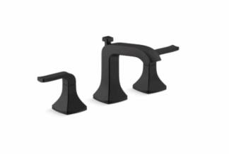 Kohler Rubicon R76216-4D-BL 8 in. Widespread 2-Handle Bathroom Faucet in Matte Black
