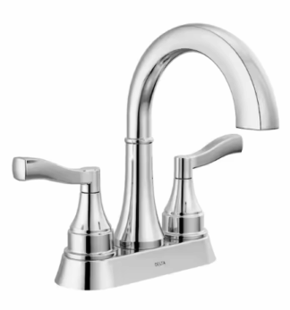 Delta 25822LF Faryn 4 in. Centerset Double-Handle Bathroom Faucet in Polished Chrome