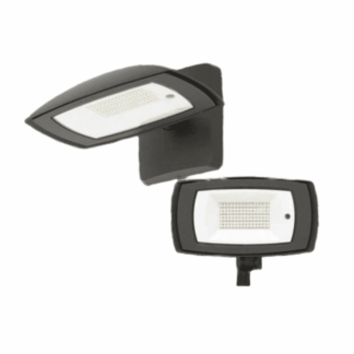 Medinah Power 100-50000106-1 120V 28W Correlated Temperature Select Equivalent Integrated LED Wall & Flood Light - Bronze