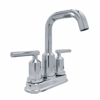 6150 4 in. Centerset Double-Handle High-Arc Bathroom Faucet in Chrome with Pop-Up Drain Assembly