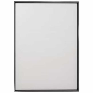 KeonJinn HD-JSKFJ4060BK 16 in. W x 24 in. H Rectangular Aluminum Square Corner Framed Wall Mount Bathroom Vanity Mirror in Matte Black