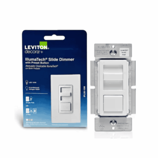 Leviton R60-IPL06-10M IllumaTech Dimmer Switch for Dimmable LED, Halogen and Incandescent Bulbs - White IPL06-10M