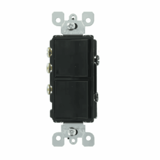 Leviton 5641-E 15 Amp Decora Commercial Grade Combination Single Pole Rocker Switch/3-Way Rocker Switch, Black 5641-E