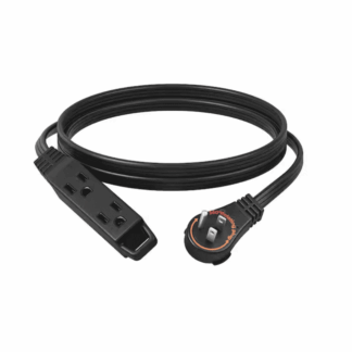 HRSB06A 6ft. SPT-3, 16 Awg /3Conductors Flat Power Cable, Indoor/Outdoor Extension Cord with 3Prong Ultra Thin Power Strip,Black