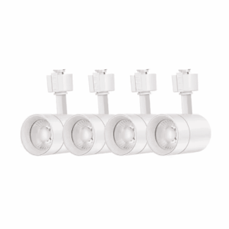 LTH-W-4 1-Light White Integrated LED Linear Track Lighting Mini Cylinder Step Head (4-Pack)
