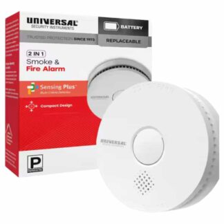 Universal Security Instruments USI/SM/REP 9-Volt Battery Operated Smoke Detector with Photoelectric Sensor