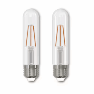 Bulbrite 861575 40-Watt Equivalent Warm White Light T9 (E26) Medium Screw Base Dimmable Clear LED Light Bulb (2 Pack)