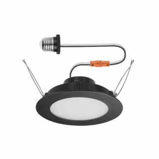 Commercial Electric 91979 Ultra-Slim 6 in. Retro Fit Color Selectable Recessed Integrated LED Black