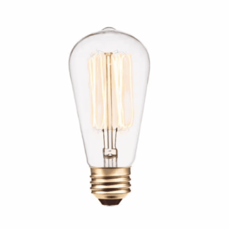 Globe Electric 01321 60 Watt ST19 Dimmable Cage Filament Vintage Edison Incandescent Light Bulb, Warm White Light