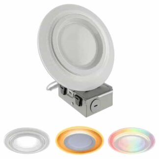 HALO RLWZDZC6 RL Dual Zone 6 in. Smart Wi-Fi Canless Integrated LED Recessed Downlight Connected by WiZ Pro