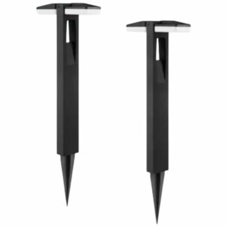 Hampton Bay HB-20P10-BK Smart Low Voltage Black Plug-in Integrated LED RGB Landscape Light Kit with Transformer Powered by Hubspace 2-Pack