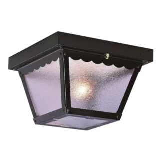Volume Lighting V7231-5 1-Light Outdoor Black Flush Mount Ceiling Fixture
