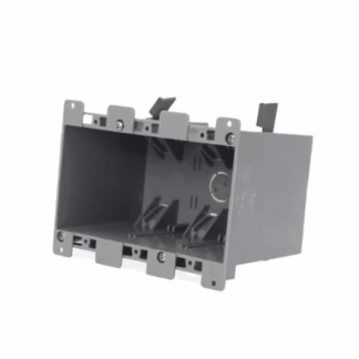 Cantex REZ55TO Old Work 3-Gang 55 cu. in. Electrical Outlet Box and Switch Box with EZ Mount Clamps and Wire Clamps, Gray