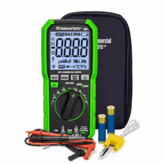 Commercial Electric DMM-8308 600-Volt True RMS Slim Auto-Ranging Digital Multimeter