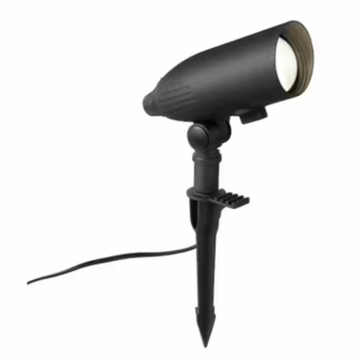 Hampton Bay KIZ1501LS-02 370/680 Lumen Black Hardwired Low Voltage LED Adjustable Light Color Outdoor Spotlight or Flood Light with Clear Lens