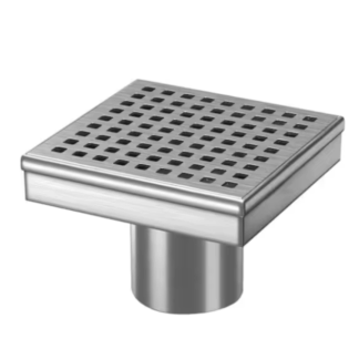 RELN FD0402SQSS 4 in. x 4 in. Stainless Steel Square Shower Drain with Square Pattern Drain Cover