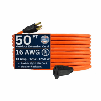 US Wire and Cable 60050 50 ft. 16/3 Orange Extension Cord