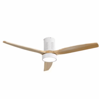 CeilingFanLights98-NL-W882P147249 52 in. Integrated LED Indoor Natural Ceiling Fan Lighting with Timer and Adjustable Color Temperature
